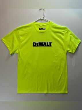Dewalt Logo Neon T-Shirt (Adult Sizes) 20v Power Tools Tee, Brand New Condition
